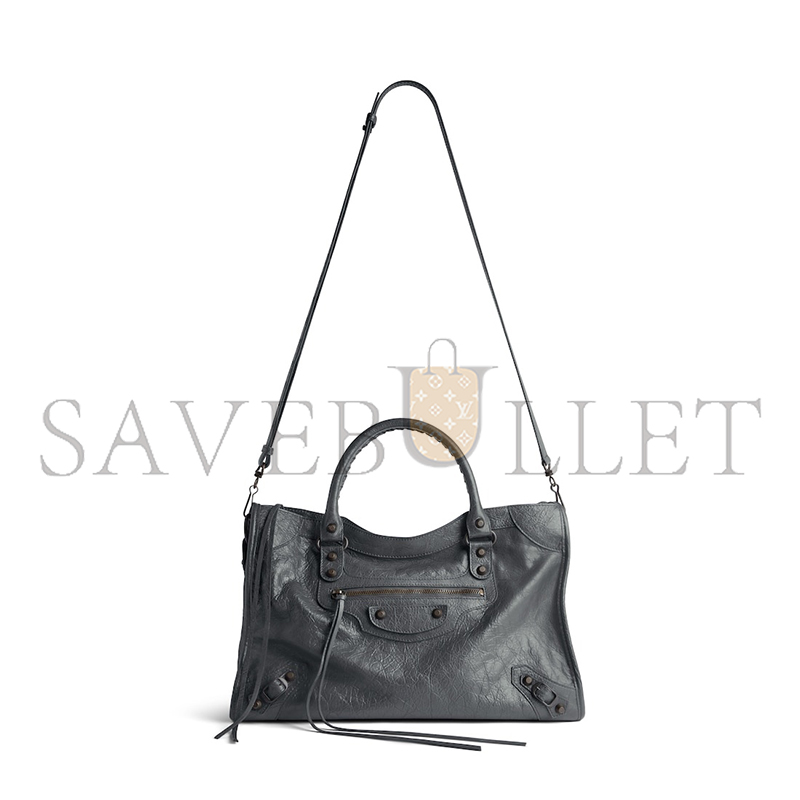 BALENCIAGA LE CITY MEDIUM BAG IN VOLCANIC ROCK (38*24*13cm) 